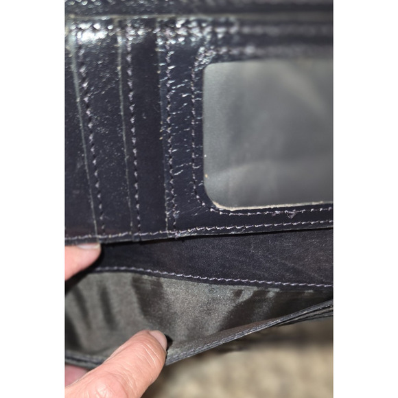 Patricia Nash Annesley Embossed Black Leather Wallet Wristlet Clutch Purse Boho - Picture 5 of 7